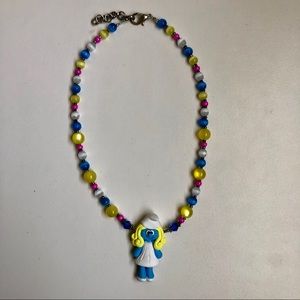 Custom SMURF girl necklace